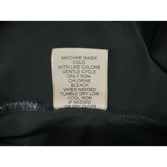 PHILOSOPHY Black Button-Up 3/4 Sleeve Tie-Front Jersey Dress Size Small - Picture 6 of 6